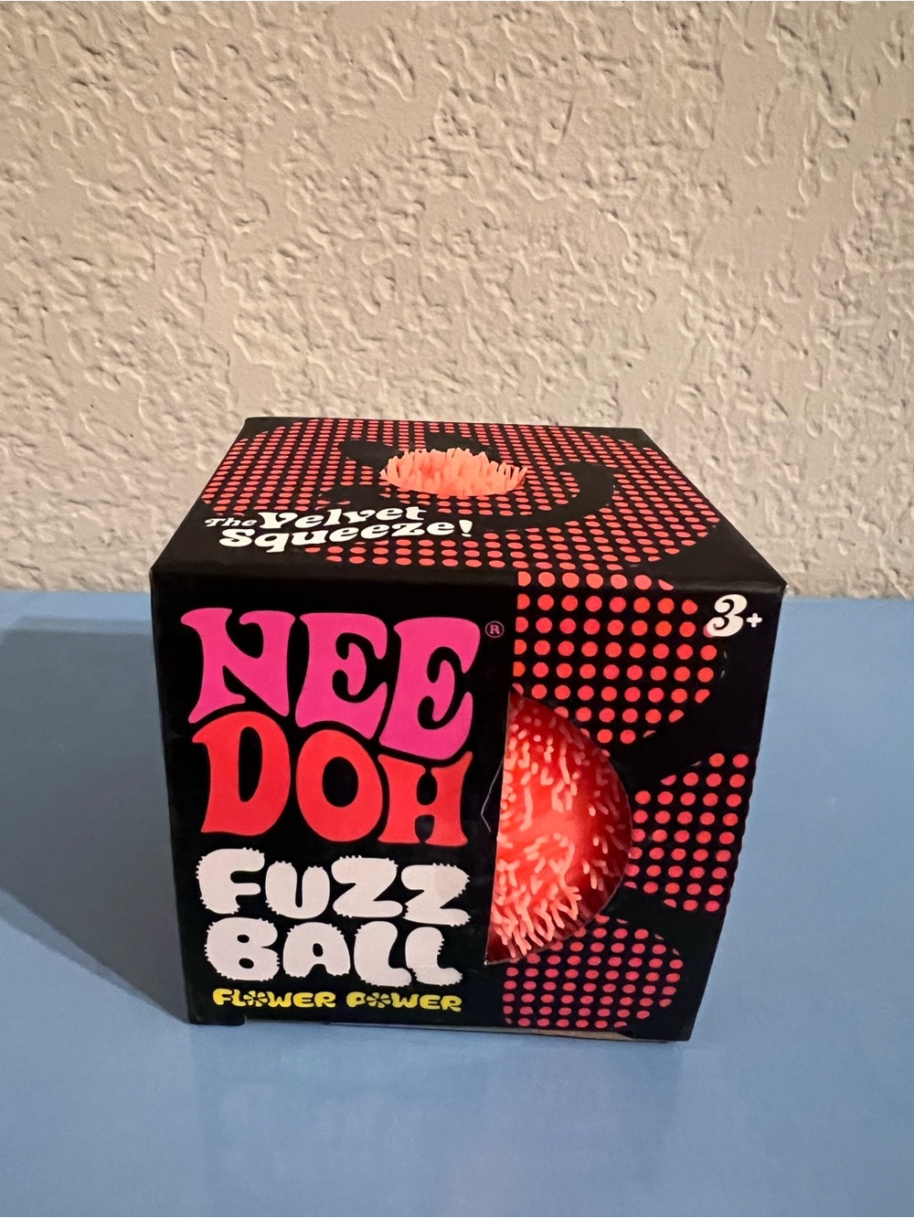 Authentic NeeDoh Fuzz Ball Flower Power - peachy orange color 🧡🧡🧡